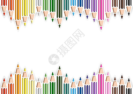 五彩铅笔中的彩色铅笔设计图片