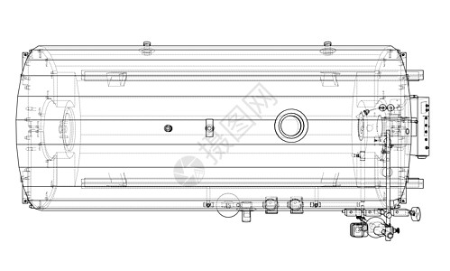 工业锅炉大纲  3 的矢量渲染管道配件3d植物草图技术龙头模型蓝图力量图片