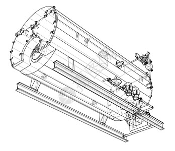 工业锅炉大纲  3 的矢量渲染化学品压力部分蓝图龙头机械植物工程管道力量图片