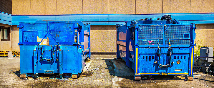 集装箱垃圾压缩机工业垃圾处理厂的垃圾图片