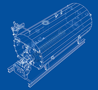工业锅炉大纲  3 的矢量渲染工程3d化学品气体龙头力量部分机械插图管子图片