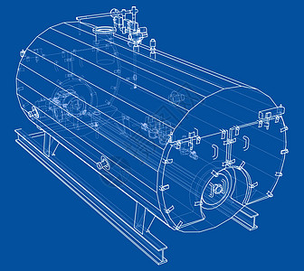 工业锅炉大纲  3 的矢量渲染设施压力蓝图力量工厂3d插图气体化学品植物图片