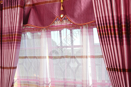丝绸窗帘剧院天鹅绒边缘流苏风格奢华展示推介会窗户艺术图片
