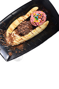 香蕉香蕉分割香草菜单傻事食物营养鞭打巧克力冰淇淋小吃奶油图片