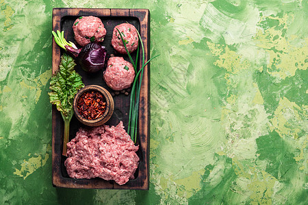 原小菜肉厨房碎肉洋葱肉丸肉馅猪肉香料胡椒子食物牛肉图片