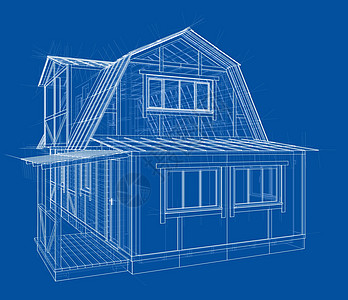 房子素描  3 的矢量渲染房屋工程建造项目草图住房插图蓝图住宅结构图片