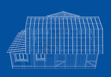 房子素描  3 的矢量渲染建筑师房屋蓝图商业插图建造住宅工程项目建筑图片