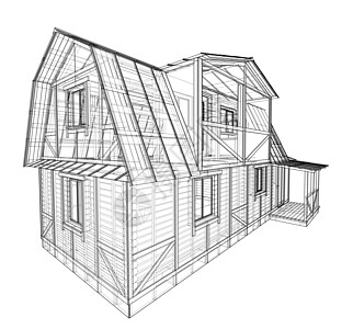 房子素描  3 的矢量渲染技术插图建筑师建筑学项目工程艺术结构住房房屋图片