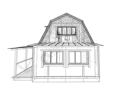 房子素描  3 的矢量渲染艺术建造房屋商业工程设计师住房建筑蓝图绘画图片