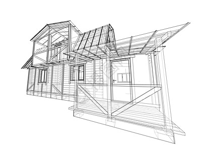 房子素描  3 的矢量渲染商业工程绘画设计师蓝图项目艺术结构建筑建筑师图片