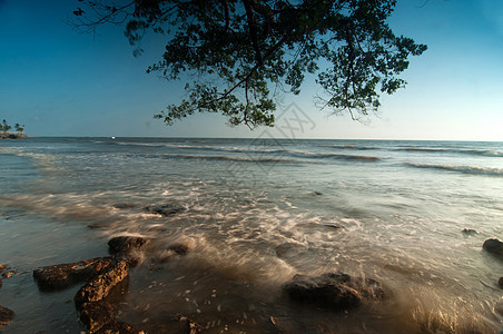 印度尼西亚Takalar的Topejawa海滩风景蓝色天空全景地平线太阳日出天堂海景日落图片