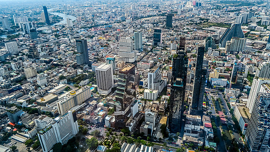 曼谷市建筑学天空旅行省会结构办公楼场景天际鸟瞰图地方图片