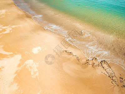 美丽的澳大利亚海滩空中观光背景图片