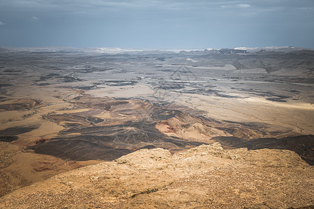 从该沙漠的查看全景盖夫陨石爬坡石头风景地理岩石图片