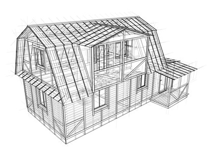 房子素描  3 的矢量渲染建筑学绘画设计师蓝图技术艺术结构商业住宅插图图片