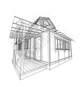 房子素描  3 的矢量渲染设计师建造绘画建筑师结构蓝图商业建筑学技术工程图片