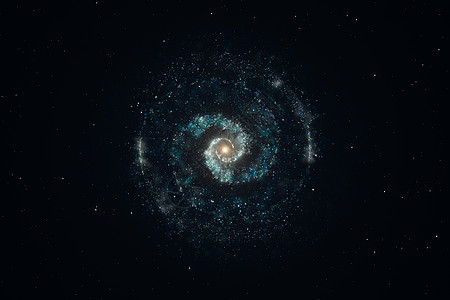 3d 渲染宏伟的螺旋星云 宇宙背景科学发光照明星星辉光星座蓝色活力墙纸插图图片