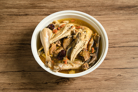 鸡汤和木头背景食物烹饪厨师乡村美食厨房奶油美味传统蔬菜图片
