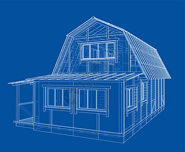 房子素描  3 的矢量渲染商业设计师工程插图结构房屋建筑蓝图技术建造图片