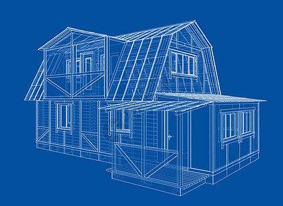 房子素描  3 的矢量渲染住房房屋建造艺术商业建筑工程草图住宅蓝图图片