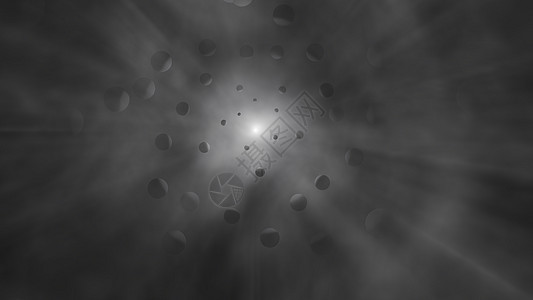 宇宙雾中的行星和太阳 3D 插图气氛勘探星云微光外星人星星阳光艺术光环天文学图片