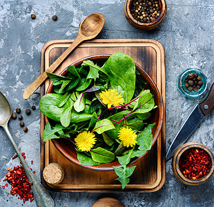 绿色药草混合沙拉菠菜食品食物炊具芳香味道饮食植物群蔬菜叶子图片