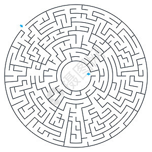 迷宫 迷宫 矢量图 圆形 圆形迷宫 高质量的矢量图片