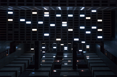 天花板上的头灯 科幻片感城市建筑蓝色夜生活科幻科学隧道小说耀斑建筑学图片