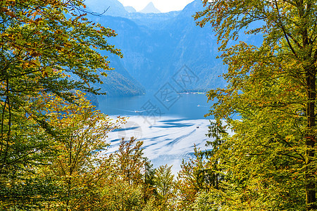 德国巴伐利亚国家公园附近湖面的森林窗口顶峰晴天农村风景假期旅游全景窗户环境旅行图片
