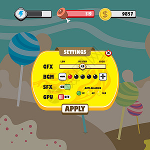 游戏 ui 菜单应用程序移动 ap孩子们界面糖果角色模拟行动电话屏幕手机互联网图片