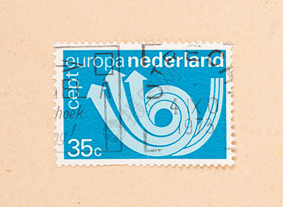 1980年荷兰 荷兰印刷的印章显示h h历史性信封联盟爱好邮资古董收藏邮票收集空气背景图片