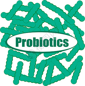 生生素背景矢量说明显微镜海豹贴纸酸奶徽章微生物细菌生物植物群微生物学图片