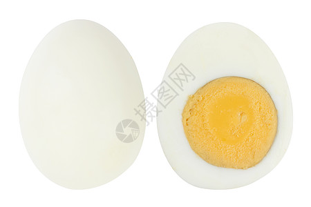 白的煮鸡蛋黄色母鸡小鸡白色早餐烹饪蛋白食物图片