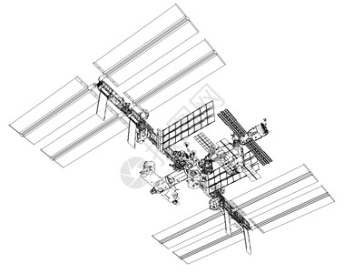 国际空间站大纲 韦克托草图蓝图插图空间站技术轨道航班地球卫星星系图片