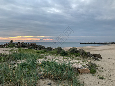 美丽的海滩和不可思议的海 在保加利亚波莫里旅行海洋海景海浪蓝色天空地标旅游热带假期图片