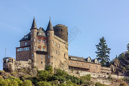 德国卡茨城堡背景图片