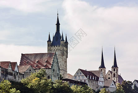 德国Bad Wimpfen景点结构旅行旅游城市房子历史建筑学教会建筑图片