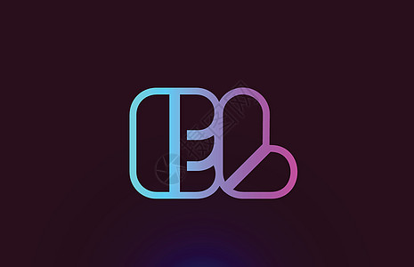 EL E L 粉红色线条字母字母组合标志图标设计电子标识创造力插图推广粉色商业品牌公司身份图片