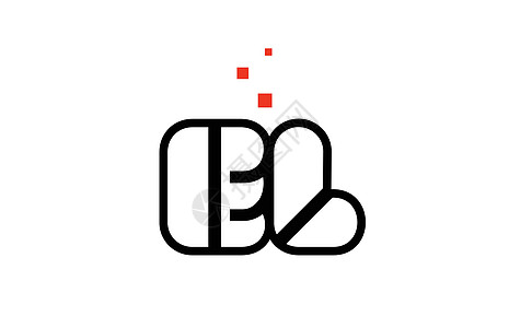 维e胶囊EL E L 黑白红色字母缩写组合徽标图标商业创造力身份白色品牌推广黑色插图标识公司设计图片