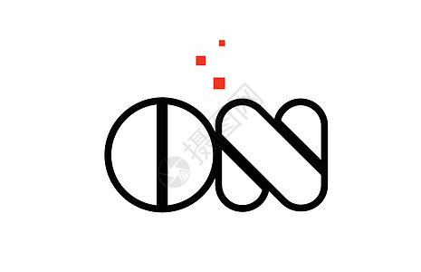 UNO 黑色白色红色字母红字混合标志图标标识推广商业创造力品牌公司身份插图图片