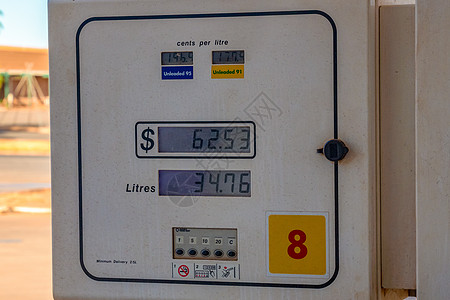 澳大利亚采矿镇汽油加油站无铅的91 95名图片