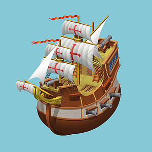 Galleon 航行旧船轴衡算矢量说明图片