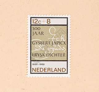 1966年荷兰 荷兰印刷的印有下列邮票空气诗人历史性收集爱好收藏邮资古董信封图片