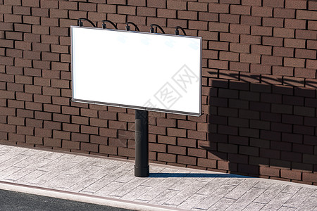 春茶促销海报路边的 3d 渲染广告牌营销横幅木板公告运输场地宣传框架街道促销背景