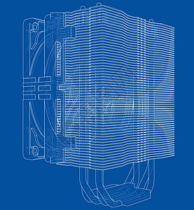 Cpu 科勒概念 韦克托散热器电子单元扇子金属处理器流动冷却温度硬件图片