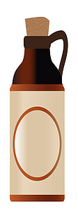 高空无板石头瓶 装有圆木和圆木橙子标签瓶子饮料烈酒软木石头艺术品艺术石器图片