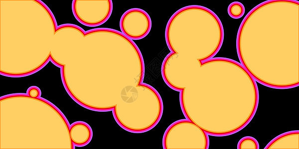 黑色背景上的橙色圆圈图片