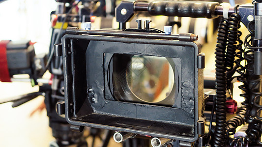 摄影摄制组生产相机拍摄电影集人员导演全体播送电影广播图片
