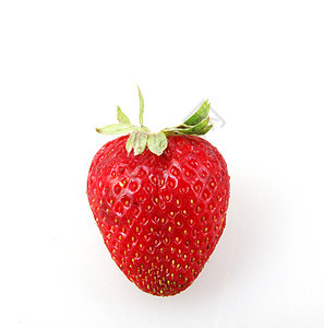 白种背景的草莓花园叶子饮食种子浆果茶点水果食物甜点宏观图片