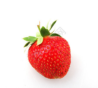 白种背景的草莓花园食物茶点宏观种子水果甜点浆果饮食叶子图片